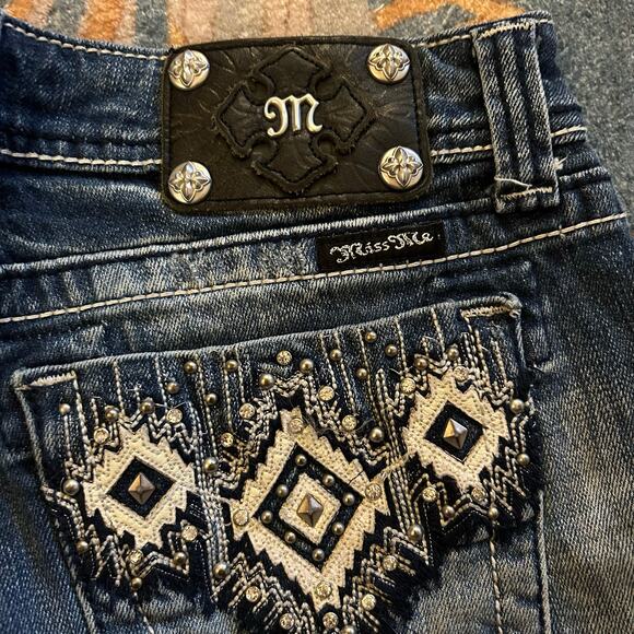 Miss Me Black and Gray Embellished Women Shorts - Picture 3 of 7